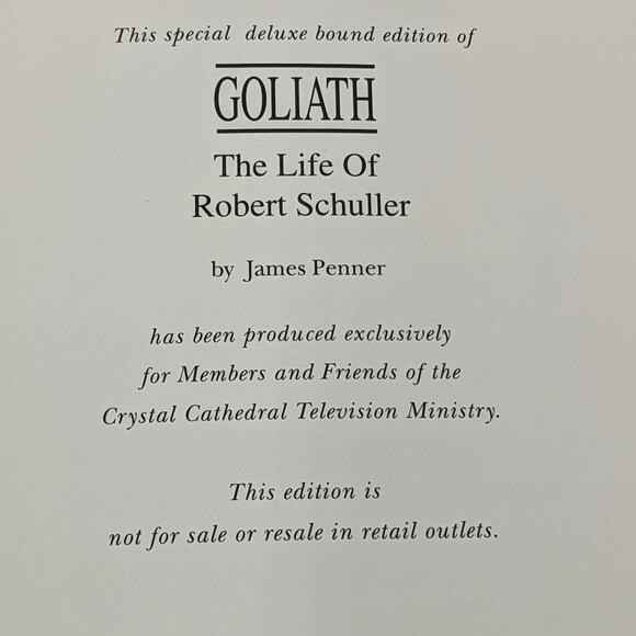 Goliath Life Of Robert Schuller By James Penner Leather Bound Collectors Edition - Picture 13 of 15